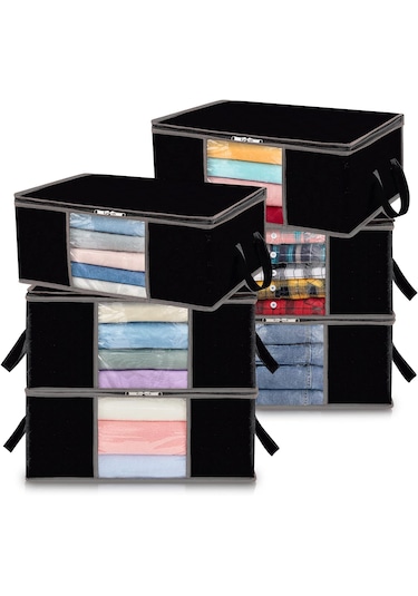 5 Adet Beyaz Mega Boy Baza Altı & Gardrop Yorgan Ve Kıyafet Hurcu