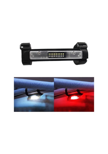 Xindoker Utv Atv Için Led Çift Renkli Tavan Lambası, Beyaz-kırmızı Işık, Şeffaf Kasa, Abs-nilon Malzeme, 3xaaa Pilli Pil Yok