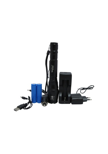 Watton Wt-241 Şarjlı Q5 Led El Feneri Siyah