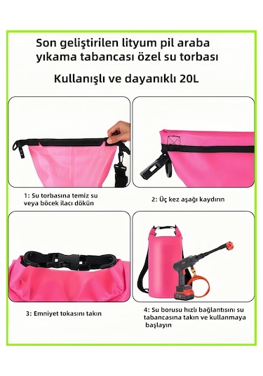 Okaoda XC3820PRO Su Torbası Versiyonu Lityum Pil Fırçasız Motorlu Yıkama Makinesi