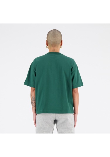 New Balance Lifestyle Kadın Tshirt Yeşil Yeşil