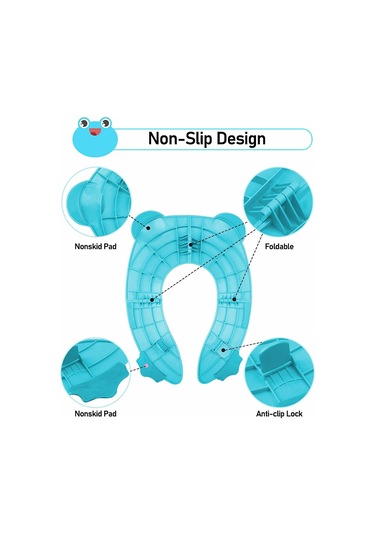 Suofeng Katlanır Bebek Tuvalet Eğitim Koltuğu - Portatif, Kaymaz Silikon Pedli, Taşıma Çantalı