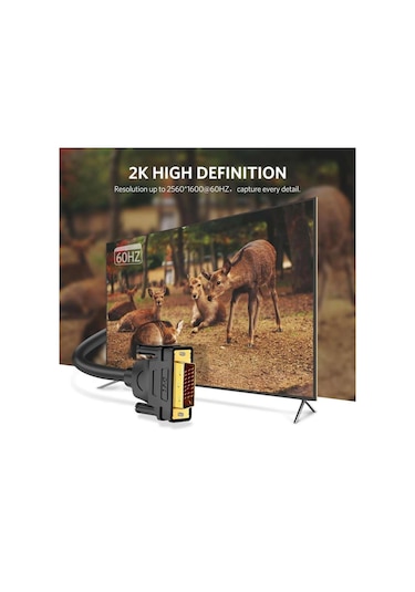 Ugreen 24+1 DVI to DVI 2K 60 Hz Görüntü Aktarma Kablosu 2 Metre