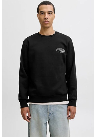 Jack & Jones Jjmakoto Erkek Sweatshirt Siyah