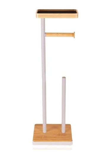The Mia Bambu Tepsili Tuvalet Kağıdı Standı Gri Glv0758 Gri