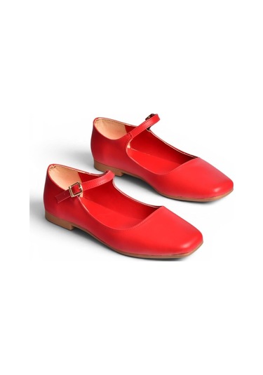 Fox Shoes S726252509 Kırmızı Kadın Babet