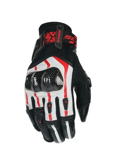 Motosiklet Eldiveni Karbon Fiber Koruma Deri Microfiber Kumaş Motor Eldiven