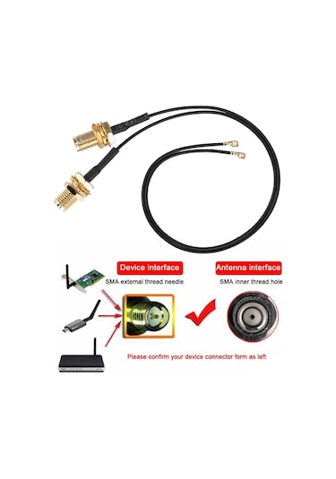 Springsun 4 Adet Ipex4-rp-sma Erkek Kablosu - Intel 9260ngw/7265ac/9650ac/bcm94360 İçin M.2/ngff Kablosu, Wıfı Sinyal Güçlendirici