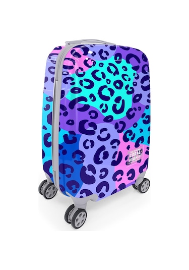 Coral High Leopar Desenli Kabin Boy Valiz 50cm 16542