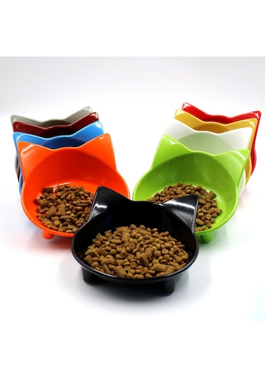 Homyl Sevimli Hayvan Kedi Kulakları Şekilli Mama Su Kasesi