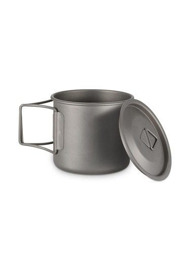 Dofolink Koruucu Kapaklı, Kollu Saklanabilir Titan Bardak - 300ml Ta8303: Ev Ve Doğa İçin Hafif, Dayanıklı, Korozyona Dayanıklı Gümüş