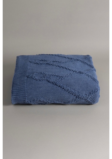 Espuma De Mar İndigo Tek Kişilik Battaniye 160x220 37141 Indigo