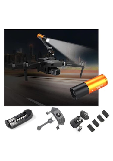 DJI Mavic 2 Pro için Gece Uçuş Zoomlu Fener Üst Lamba 360 Derece Dönüş
