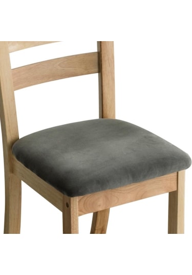 Koyu Gri Kadife Kumaş Süper Yumuşak Koltuk Minderi Streç Otel Ziyafet Yemek Oturma Odası Sandalye Kapak Slipcovers Kapakları