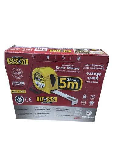 Boss Şerit Metre 5m X 25 Mm 12 Adet 5
