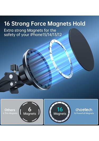 Manyetik Araç Telefon Tutucu, 360 Derece Dönüş - Araba İçin, Araç Telefonu Mıknatısı, Manyetik Araç Telefon Tutucu ⑤