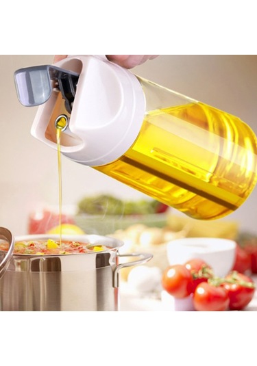 Konesam Ev Mutfak Açık Kapaklı 300ml Şeffaf Cam Yağlık, Sızıntı Engeli, Otomatik Açılışlı, Saf Alüminyum Kapağı, Apricot Rengi Diğer