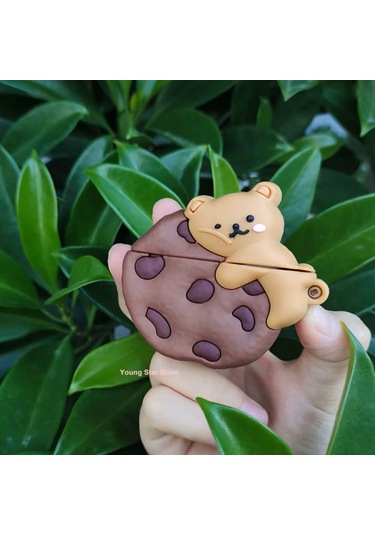 Apple Airpods Pro 3. Nesil 2025 Uyumlu Figürlü Silikon Kılıf Anahtarlıklı Kılıf Açık Mor