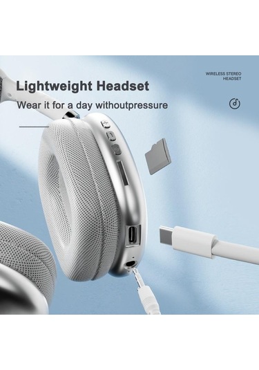 Vaorlo Bluetooth Kulaklık Kablosuz Kulaklık Subwoofer Kulaklık Mikrofonlu Kulaklıklar Ios Android Telefon İçin