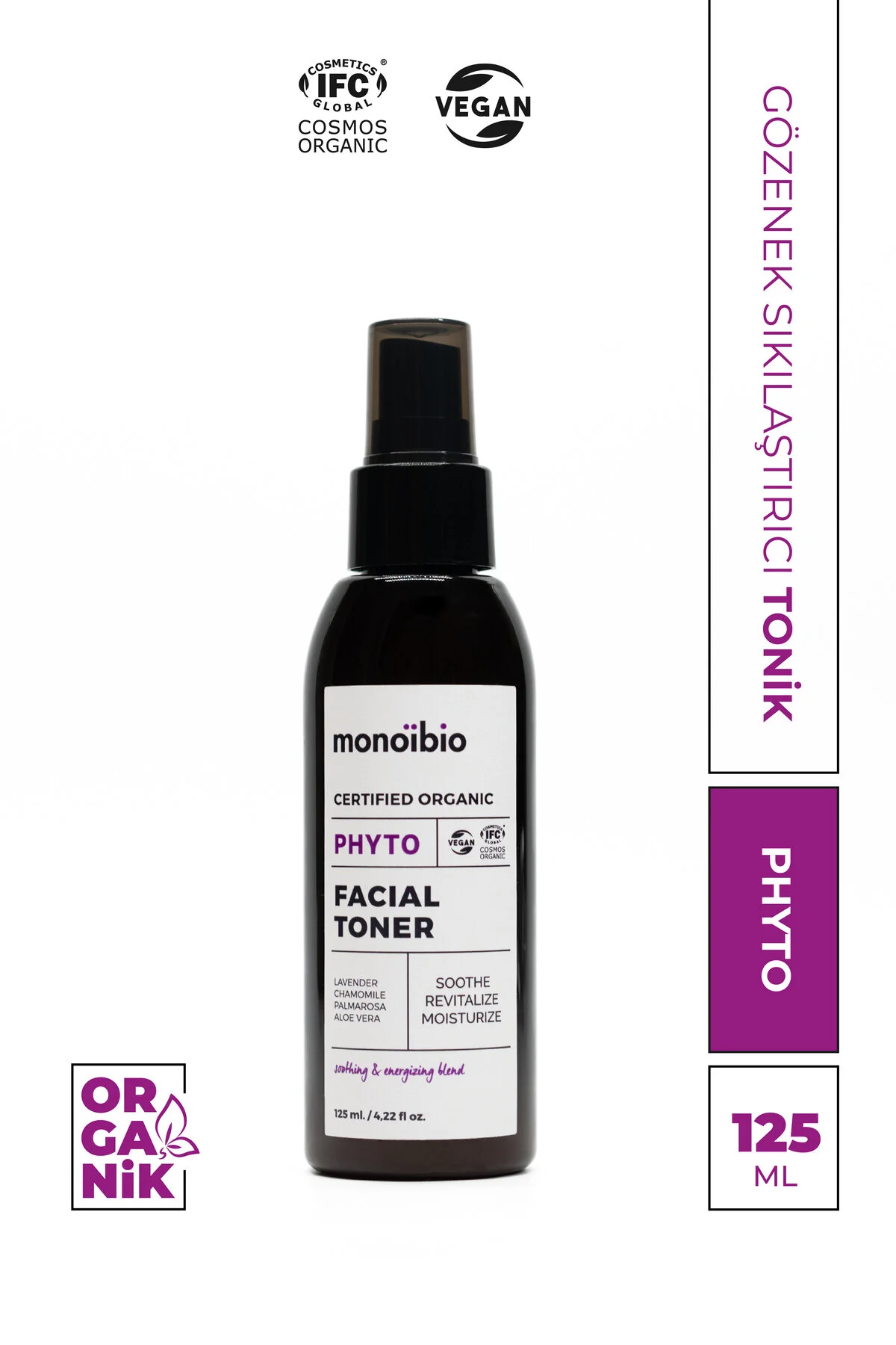 Monoibio Phyto Gözenek Sıkılaştırıcı Organik Yüz Bakım Toniği - Ph Dengeleyici Canlandırıcı Tonik 125 Ml