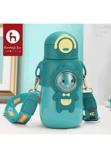 Dinosaurs Order 316 Paslanmaz Çelik Termos Bardak Çocuklar Soğuk Termos Bardak Taşınabilir Su Bardağı Çocuklar Su Bardağı-441 Altın