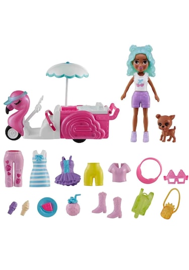 Polly Pocket Flamingo Atıştırmalık Arabası HWP24
