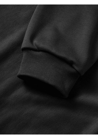 Mbb E-ticaret 3 İplik Pamuklu Cepli Kapüşonlu 10 Kasıma Özel Sweatshirt Hoodie - Siyah