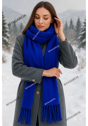 Ritagarcia Premium Soft Buklet Atkı Saks