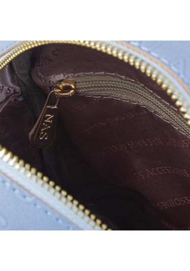 Nas Bag Kadın Sırt Çantası Mavi Camel Gofraj Çok Renkli