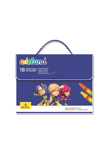 Adeland 18 Renk Çantalı Pastel Boya