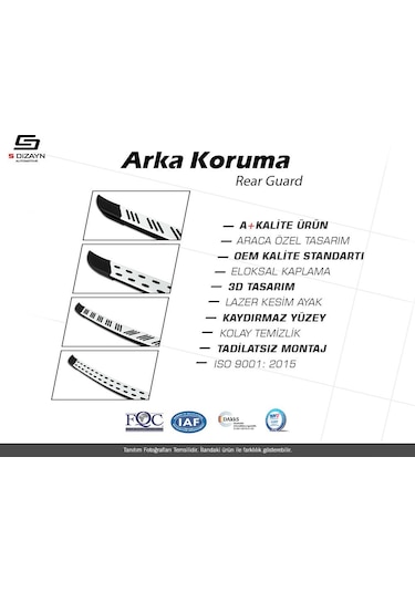 S-Dizayn  Volkswagen Caddy 4 Trimline Gri Arka Koruma 2020 Üzeri