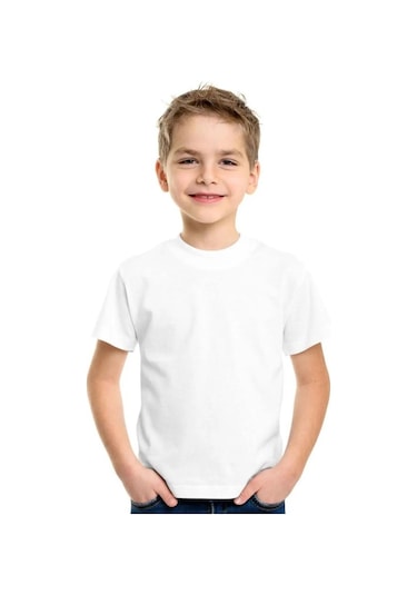 Sea Bubbles Baskısız Bisiklet Yaka Basic Çocuk Tişört 001