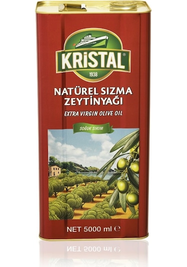 Kristal Naturel Sızma Zeytinyağı Teneke Dg 5 L