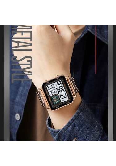 Skmeı 2033 Spor Saatleri Geri Sayım Çift Zamanlı Saat Alarm Saati Kronograf Masa Dijital Saatler 30 Metre Su Geçirmez Saat Çok Renkli