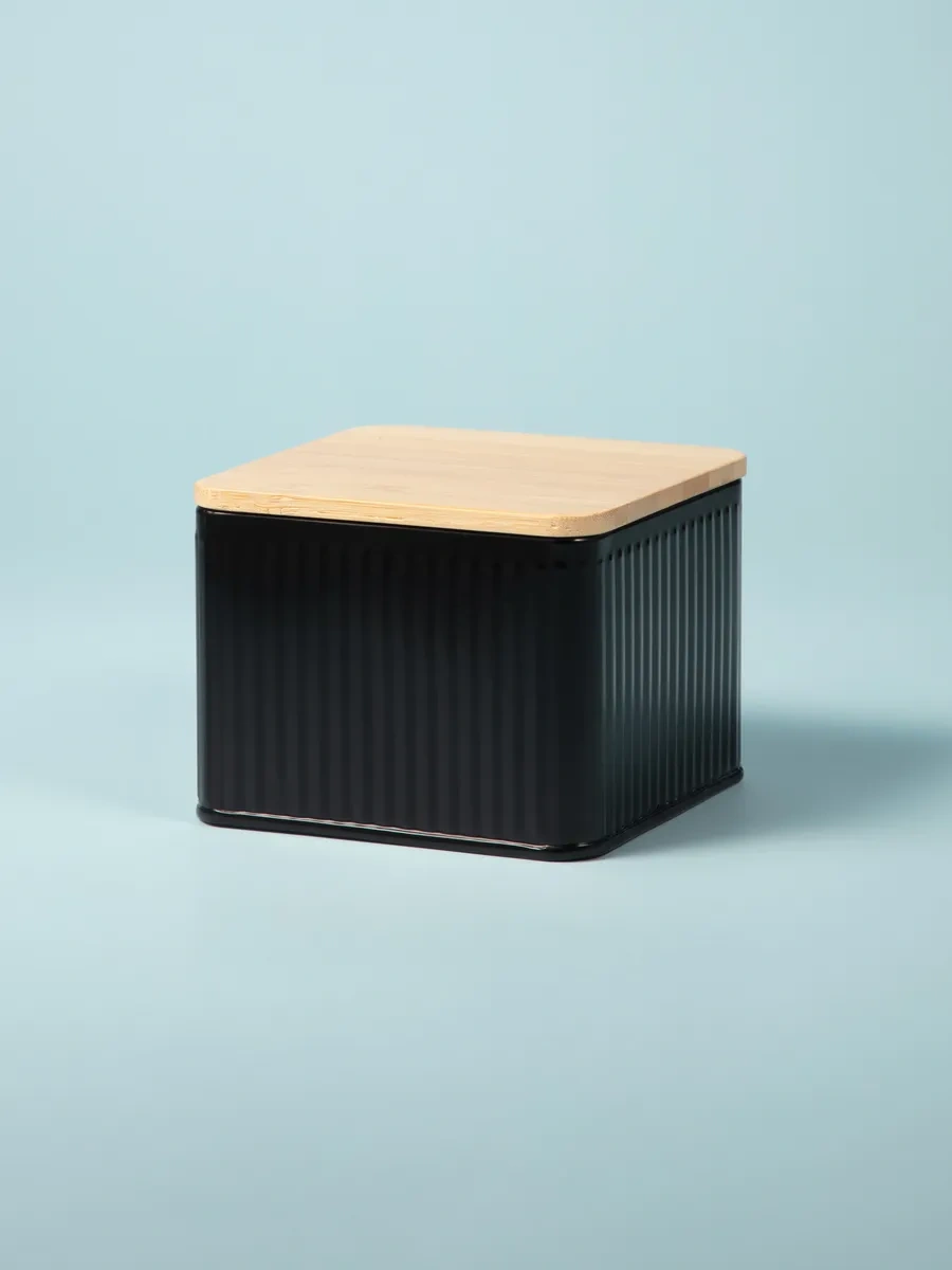 Agness Siyah Altın 800 Ml Metal Kapaklı Çay Kavanozu 167236299