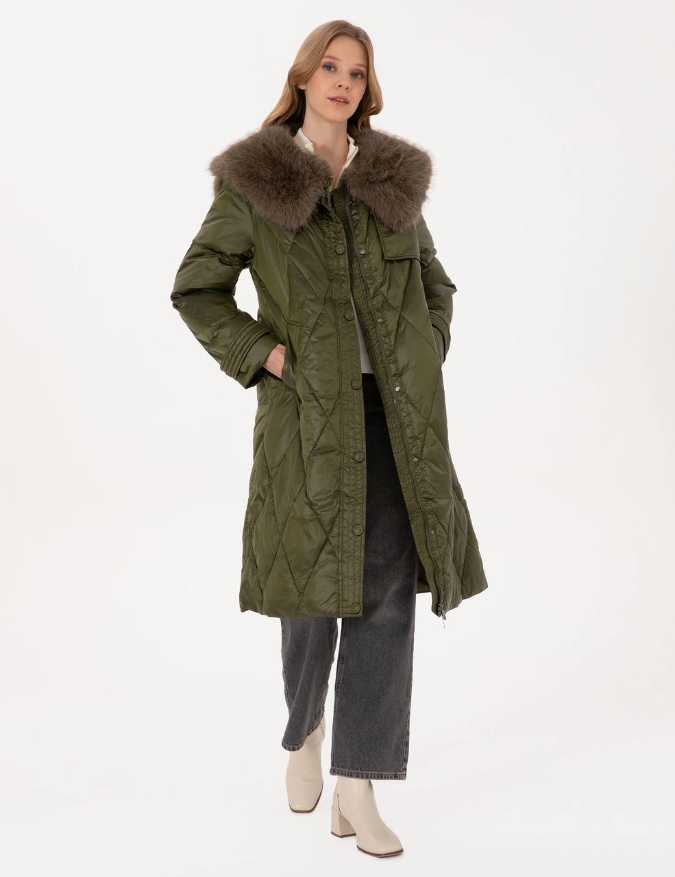 Pierre Cardin Kadın Haki Kaban 50308946-vr027 Haki