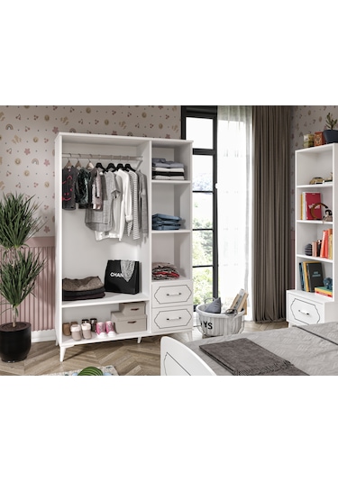 Hayal Modern Genç Odası Takımı Beyaz - 4 Parçalı Beyaz