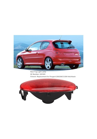 Peugeot 206-206 Cc Arka Tampon Reflektör