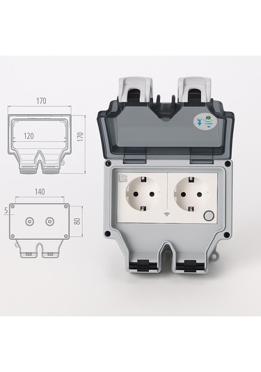 Dış Mekan Wifi Priz Çift Kutup Ip66