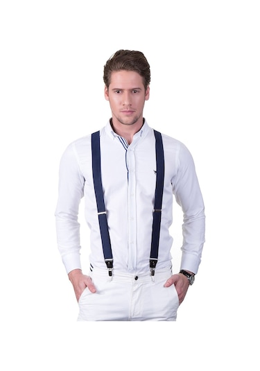 Tudors Erkek Pantolon Askısı Lacivert