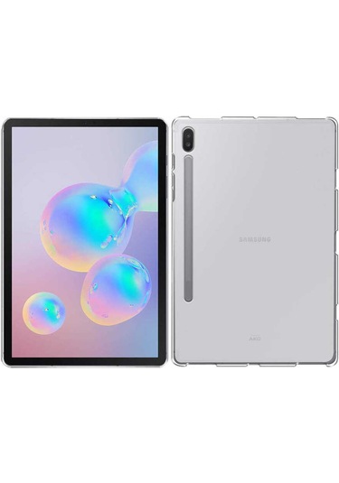 Teknocep Galaxy Tab S7 Plus T970 Kılıf Uyumlu Tablet Süper Silikon Kapak-renksiz Tablet Kılıfı