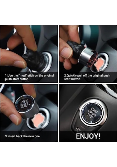 Bmw 1 Serisi F20 Kristal Start Stop Tuş Gümüş