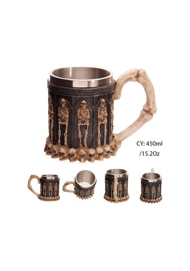 Kuru Kafa İskelet Tasarım Kupa Bardak