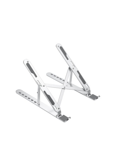 Lemestar Alüminyum Notebook Tutucu: 7 Seviyeli Yükseklik Ayarlı, Fırlatılabilir, Soğutucu Fonksiyonlu Bilgisayar Yükseltme Tutucu Gümüş