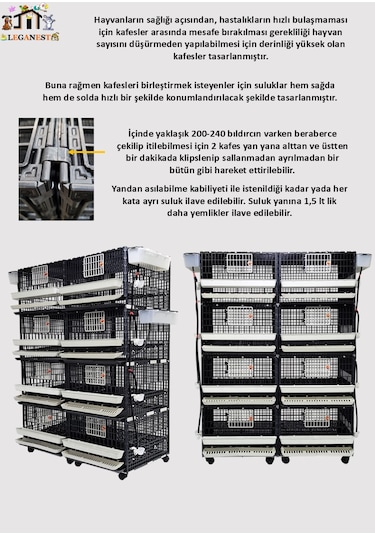 62cm X 62cm X 47cm 25-30ad. Bıldırcın Kapasiteli Lgn6040 Bld Tk