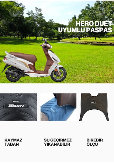 Hero Dash 125cc Uyumlu Kaymaz Taban Paspas Birebir