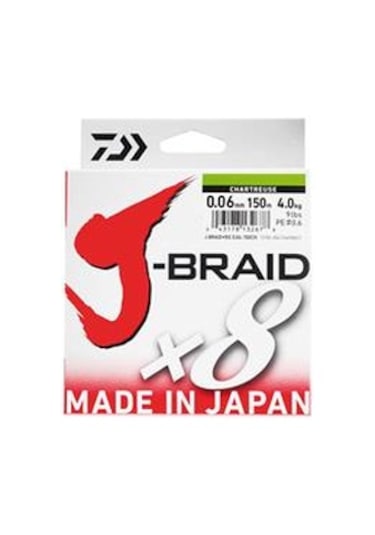 Daiwa JBraid 8B Chartreuse 0,20mm 150m İp Misina