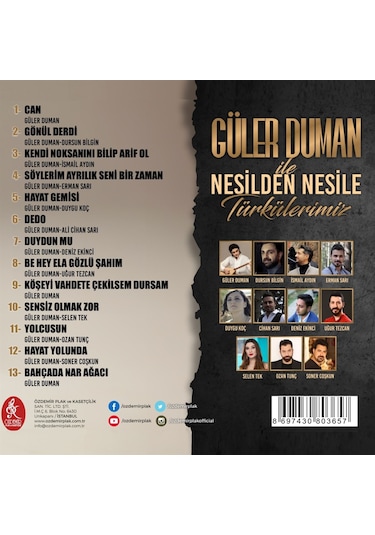 Güler Duman İle Nesilden Nesile Türkülerimiz (Cd)