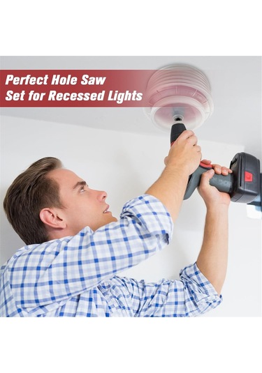 Toz Hazneli 6 İnç Delik Testeresi, 3/8 İnç Altıgen Şaftlı Mandrel Matkap Toz Haznesi