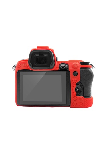 Nikon Z6 Iı İçin Puluz Yumuşak Silikon Koruyucu Kılıf Kırmızı Kırmızı